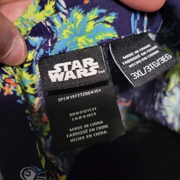 Star Wars Mandalorian Baby Yoda Grogu Button-Down Collared Shirt XXXL - Picture 5 of 7